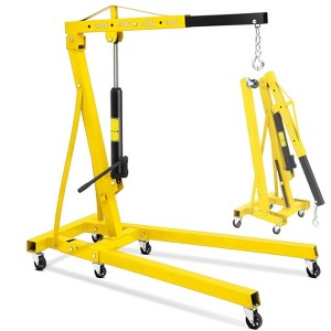 2Ton Engine Hoist Lift, Heavy Duty Crane Lifter with 6 Casters and ...