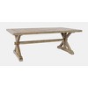 Jofran, Carlyle Crossing Modern Rustic Distressed Solid Wood Coffee Table with Trestle - 3 of 4