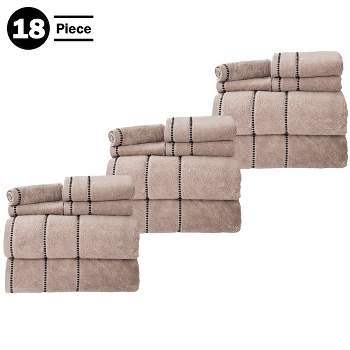 18-Piece Cotton Towel Set, Taupe