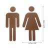 Unique Bargains Self-Adhesive Decor Business Men Women Restroom Sign 1 Set - 2 of 4