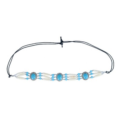 CTM Women's Beaded Concho Hat Band
