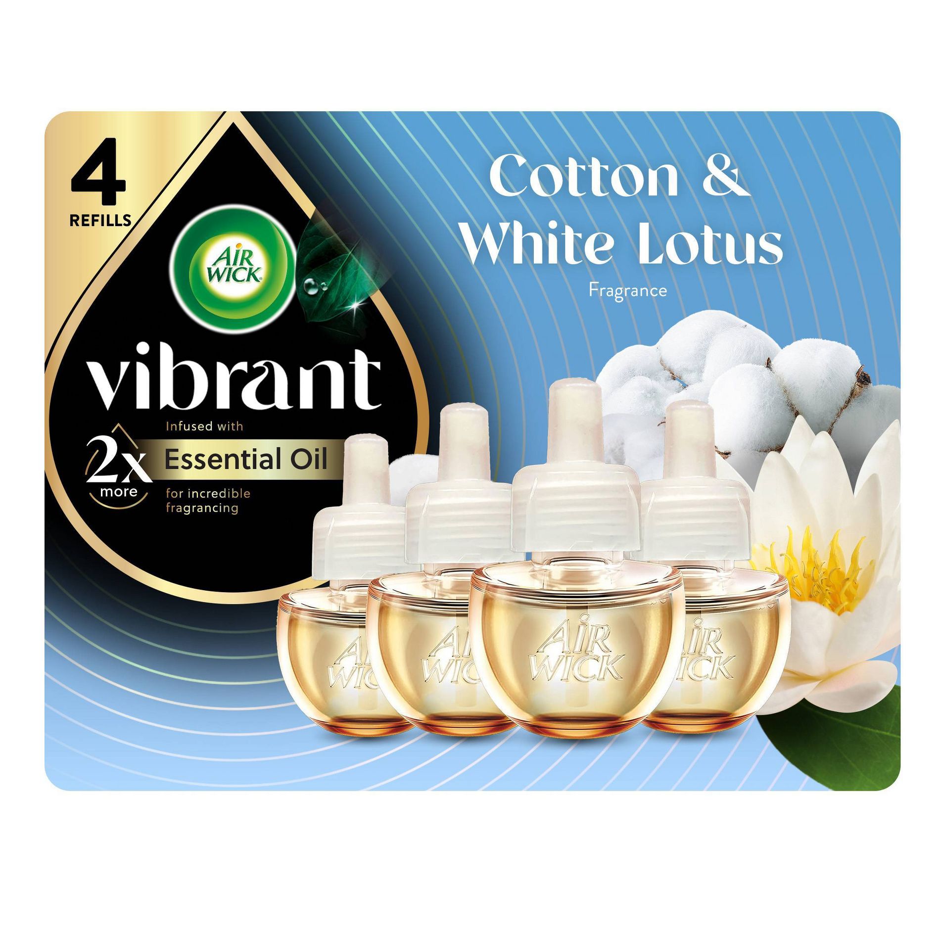 Air Wick Vibrant Plug-in Scented Oil Air Freshener Refills - 4pk