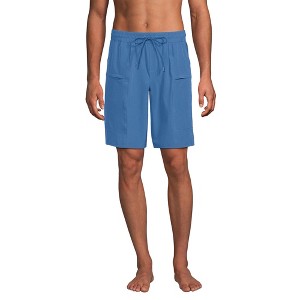 Lands' End Men's 9 Inch Packable Cargo Swim Shorts - 1 of 4