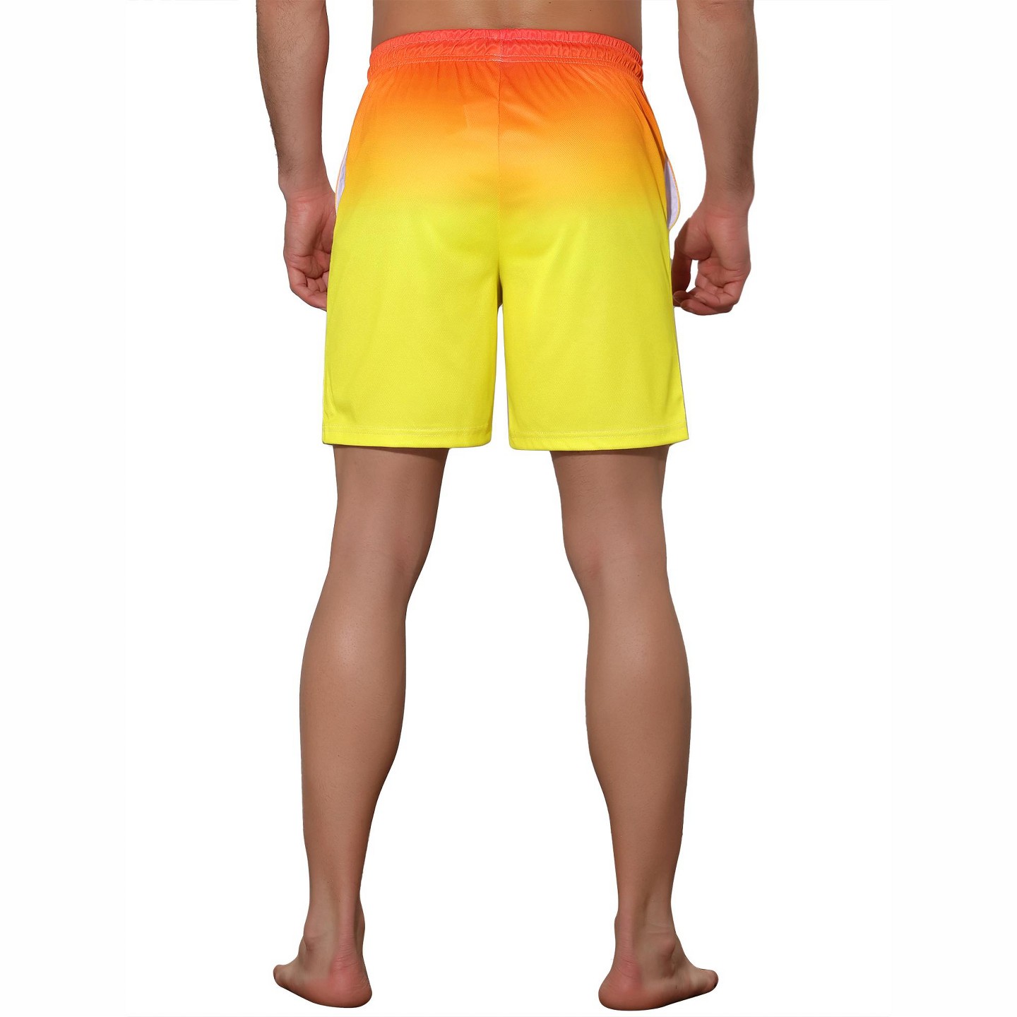 Мужские шорты Lars Amadeus Drawstring Waist Colorful Pattern Hawaiian Swim Board Shorts 2 Pack Yellow 34, цвет: Жёлтый — фото 3