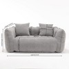 LOVMOR 66.14"Soft beanbag chair with high resilience foam core for two people,Yellow - 3 of 4