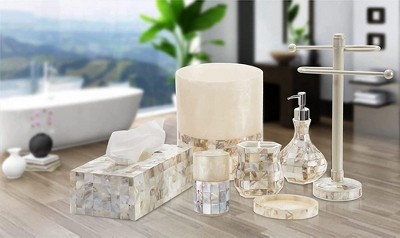 Milano Mother of Pearl Rectangular Tissue Box Cover