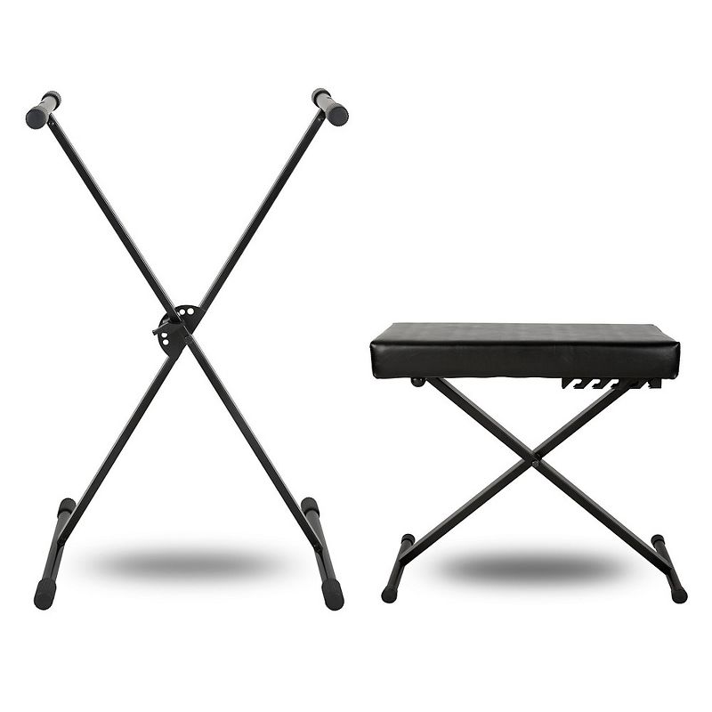 Musician's Gear KBX1 Keyboard Stand and Padded Piano Bench, 1 of 7