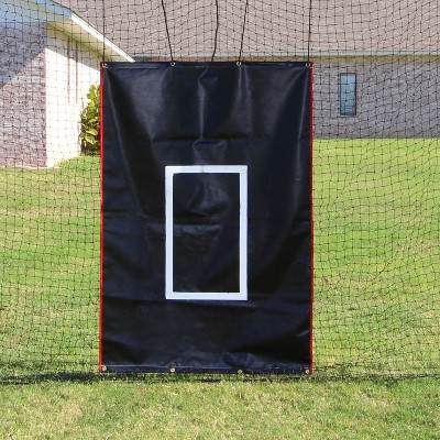 Cimarron 4 x 6 Foot Baseball Softball Pitcher Training Aid Practice Batting Cage Net Saver Strike Zone Target Vinyl Backstop, Backstop Only