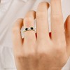 Pompeii3 1 1/4CT Black & White Diamond 5 Stone Wedding Ring 10K Yellow Gold - 4 of 4