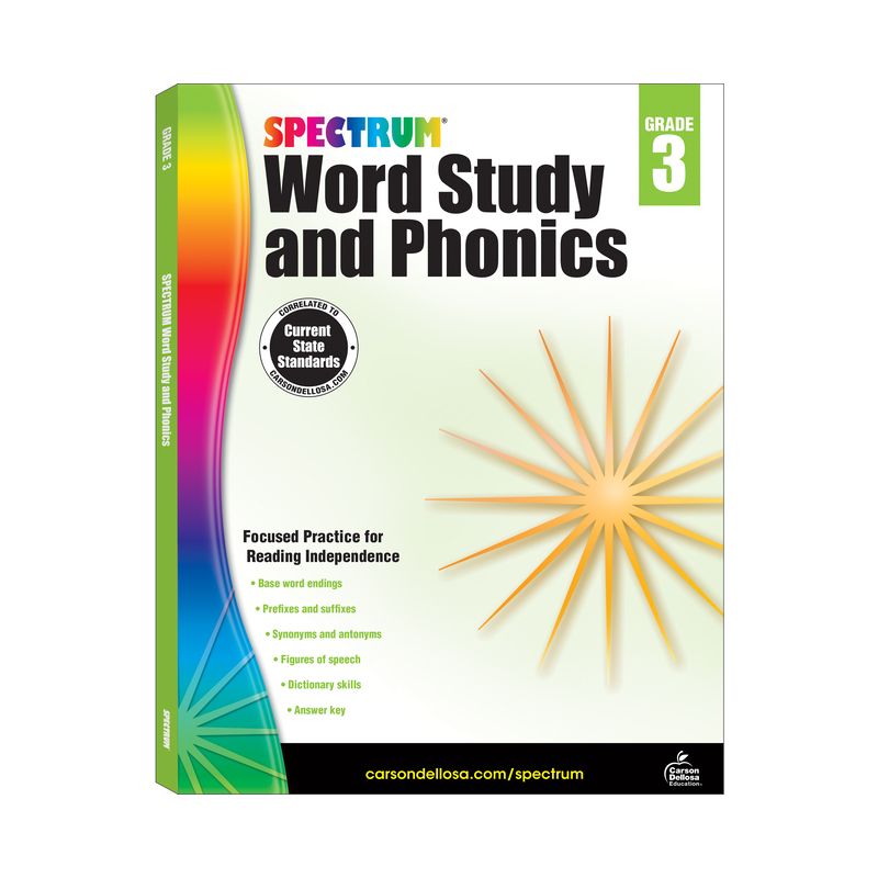 Spectrum Word Study and Phonics, Grade 3 - (Paperback), 1 of 2