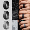 10mm Wide Men's Silicone Rings - 2.5mm Thick Breathable Multipack - 3 of 4