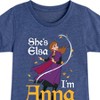 Girls' - Frozen 2 - She's Elsa, I'm Anna Fitted Short Sleeve Graphic T-Shirt - 2 of 4