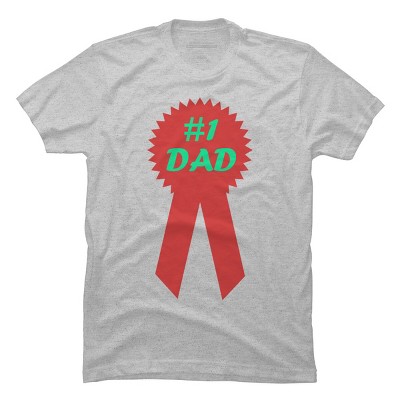 Men's Design By Humans #1 DAD Ribbon By T-Shirt