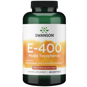 Swanson Vitamin E Mixed Tocopherols 400 Iu Softgels - 1 of 4
