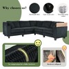 Christopher Knight Home Walter Modern 97''Corduroy L Shaped Sectional Sofa with Armrest Storage - 4 of 4