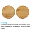 Unique Bargains Indoor Round Bamboo Planter Saucer Drip Tray Plant Drainage Trays 2 Pcs - 4 of 4