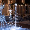 Joyfy 3 Packs Christmas Spiral Tree Yard Light Outdoor Decoration, 218 LED Lights with Stakes for Xmas Party Indoor Outdoor Garden Holiday Decoration - 4 of 4