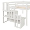 Okak Charming Twin Loft Bed with Stairs & Storage,Solid Pine Wood Loft Beds with Play Space & Safety Rails,Sturdy Loft Bed for Kids - 4 of 4