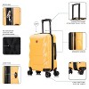 DUKAP Zonix Carry On Lightweight Hardside Spinner 20" Suitcase - Mustard - 2 of 4
