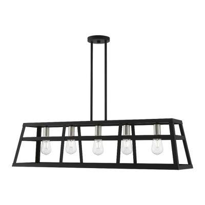 Livex Lighting Schofield 5 - Light Chandelier in  Black/Brushed Nickel
