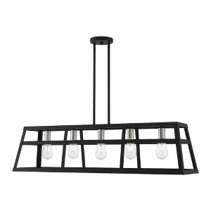 Livex Lighting Schofield 5 - Light Chandelier in  Black/Brushed Nickel - 1 of 4