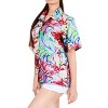 HAPPY BAY Women's Button Down Blouses Casual Summer Beach Party Short Sleeve Vacation Blouse Shirt Hawaii Dress Button Up Hawaiian Shirts - 3 of 4