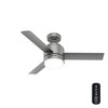 Hunter 44" Gilmour Lighted Ceiling Fan Matte Silver Finish - Modern Design for Indoor/Outdoor Use with Integrated LED Light - 4 of 4