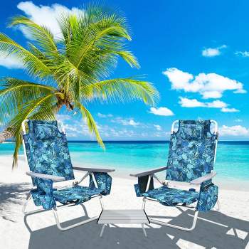 Target Pattern Chairs Costway Backpack Outdoor Beach 2-pack Reclining Chair : With 5-position Pillow Folding