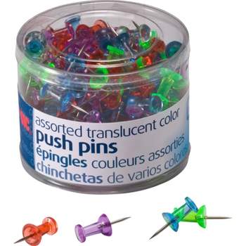 U Brands Map Push Pins Plastic Assorted 1/2 300/pack 3086u06-24 : Target