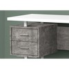 PAGED Simple Modern Computer Desk, Reversible Home Office Desk with 2 Storage Drawers and Filing Cabinet for Office, Study - 4 of 4