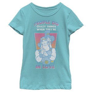 Girl's Hercules Valentine's Day People Do Crazy Things T-Shirt - 1 of 4