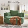 Kumasinova 360° Swivel Chair, Round Barrel Chair, Chenille Accent Chair, Modern Sofa Chair with 3 Removable Pillows, Armchair for Living Room/Bedroom - 2 of 4
