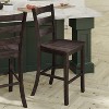 Emma and Oliver Set of 2 Classic Wood Dining Stool with Ladderback Design - 4 of 4