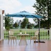 10FT Cantilever Umbrella w/ Solar Lights, 360° Rotation & Tilt, Easy Crank, UV Protection for Pool, Deck, Backyard - 2 of 4
