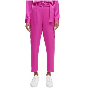 Calvin Klein Womens Satin Belted Casual Cargo Pants - 1 of 1