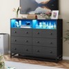 Whizmax 6 Drawer Double Dresser TV Stand, Bedroom Dresser with Power Outlet & LED Light, Wood Dresser for Room, Hallway - 2 of 4