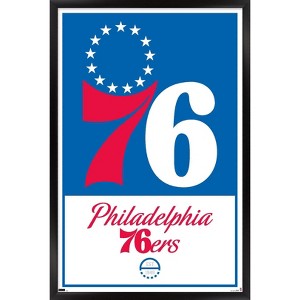 Trends International NBA Philadelphia 76ers - Logo 21 Framed Wall Poster Prints - 1 of 4