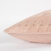 20"x20" Oversize Poly Filled Solid Square Throw Pillow Cover Blush - Rizzy Home: Cotton, Reversible, Zippered - 4 of 4