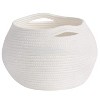 Paaaawaters Cute round-shaped basket made of hemp rope for storing clothes, toys and other items in the bedroom for children. - 4 of 4