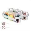 deflecto Stackable Caddy Organizer with S, M and L Containers, Plastic, 10.5 x 14 x 6.5, White Caddy/Clear Containers - 2 of 4