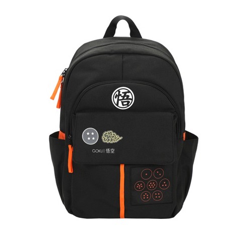 Dragon Ball Z Goku Symbols Black 17.5” Adult Commuter Backpack