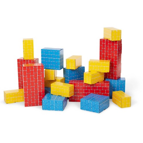 Melissa & Doug Wooden Building Blocks Set - 100 Blocks in 4 Colors and 9  Shapes - FSC-Certified Materials