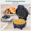 YASHE Mini Waffle Maker, 550W Waffle Iron, Ready Indicator Light, Cool Touch Handle, Non Stick Coating, Compact Size - 3 of 4