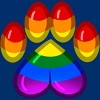 Adult Design By Humans Rainbow Pride Heart Pawprint By leashonlife T-Shirt - 2 of 2