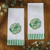 Patricia Heaton Home Green Flower Embroidered Dishtowel Set of 2 - 2 of 4