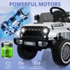 Jojoka 12V Kids Ride-On Truck with Remote Control, LED Lights, Music & Bluetooth, 2 Driving Modes, Shock Absorbers, for Ages 2-5 - 3 of 4