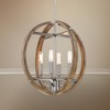 Minka Lavery Nickel Sun Faded Wood Pendant Chandelier 16 3/4" Wide Farmhouse 4-Light Fixture for Dining Room House Foyer Kitchen - 2 of 3