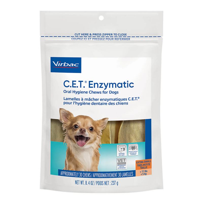 Virbac C.E.T. Enzymatic Oral Chews for Dogs Under 11 lbs 30 Ct, 1 of 4