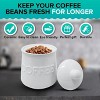 KOVOT Ceramic Coffee Jar with Air-Sealed Lid - Ivory White, Measures: 6”H - 3 of 4