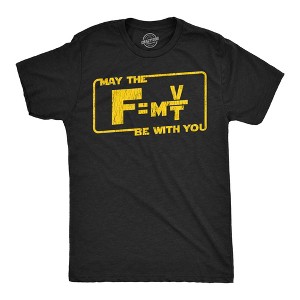 Mens Funny T Shirts May The Force Equation Be With You Sarcastic Graphic Novelty Movie Tee For Men - Crazy Dog Men's T Shirt - 1 of 4